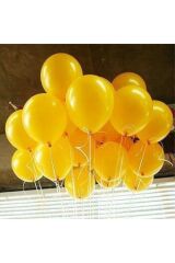 Sarı Gümüş Metalik Balon ve Balon Zinciri 5 Metre 30 Adet