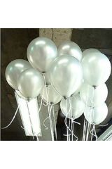 Sarı Gümüş Metalik Balon ve Balon Zinciri 5 Metre 30 Adet