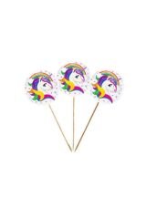 Beyaz Unicorn Kürdan 20 Adet