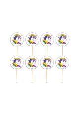 Beyaz Unicorn Kürdan 20 Adet