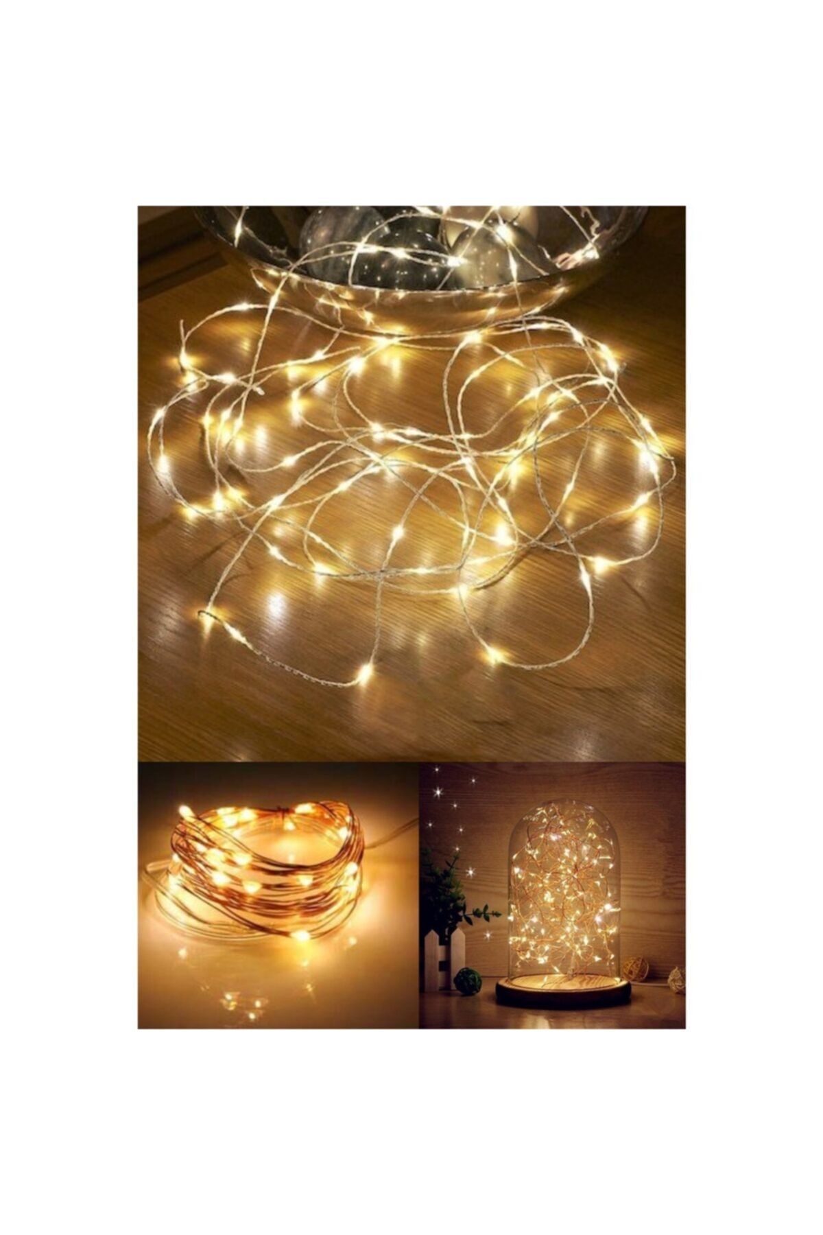 Peri Led Işık 5 Metre (Sarı) Pilli Günışığı